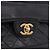 Borsa a tracolla CHANEL Matelasse con catena in pelle d'agnello nera e oro CC Auth 202003SAV Nero D'oro - vista 14