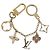LOUIS VUITTON Fleur de Monogram Charm Metal Gold Tone LV Auth BA15463 - vista 2