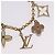 LOUIS VUITTON Fleur de Monogram Charm Metal Gold Tone LV Auth BA15463 - vista 4
