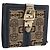 Carteira Bifold GUCCI Canvas Beige Gold Auth bs36910A Bege Dourado