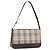 Borsa a tracolla BURBERRY Nova Check Canvas Beige Silver Auth 199499A Argento