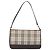 Borsa a tracolla BURBERRY Nova Check Canvas Beige Silver Auth 199499A Argento - vista 3