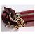 Chloé Chloe Accessory Pouch Leather Red Gold Silver Auth mr2868A Silvery Golden - view 20