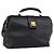 Céline CELINE Handtasche aus Leder Schwarz Goldfarben Auth 200334