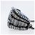 Borsa a tracolla VERSACE Palazzo Sultan Chain in pelle Nero Blu Auth 199526V - vista 3