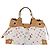 Borsa Tote LOUIS VUITTON Monogram Multicolor Ursula White M40123 LV Auth ka5973V Bianco - vista 3