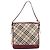 Borsa a tracolla BURBERRY Nova Check Blue Label in tela beige e argento Auth 199428 - vista 2