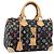 LOUIS VUITTON Monogram Multicolor Speedy 30 Hand Bag Black M92642 Auth 200842SAV Nero