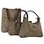 Borsa a mano GUCCI GG Canvas GG Supreme Web Sherry Line PVC Set di 3 Beige Auth 196165