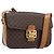 Céline Borsa a tracolla CELINE Macadam Horse Carriage PVC Marrone Tono Oro Auth 202089A