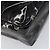 Borsa a tracolla CHANEL Matelasse Pelle verniciata Nero Argento CC Auth bs36946 - vista 13