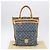 LOUIS VUITTON Monogram Denim Flat shopper Tote Bag Blue M95018 LV Auth 197248V - vista 12