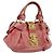 Borsa a mano Miu Miu Vitellolux in pelle 2way Rosa Tono Oro Auth 202077V