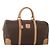 Céline Borsa Boston CELINE Macadam Canvas PVC Leather Brown Gold Auth 199669A Marrone D'oro