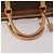 Céline Borsa Boston CELINE Macadam Canvas PVC Leather Brown Gold Auth 199669A Marrone D'oro - vista 7