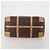Céline Borsa Boston CELINE Macadam Canvas PVC Leather Brown Gold Auth 199669A Marrone D'oro - vista 9