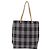 Borsa Tote BURBERRY Nova Check Canvas Black Beige Auth 202264 Nero - vista 3
