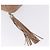 Bolso de cordón CHANEL Chocolate Bar en piel de cordero Beige Silver CC Auth BA15389V Plata - vista 14