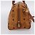 Borsa Boston MCM Logogram Vicetos PVC Pelle 2way Marrone Oro Auth 201891A D'oro - vista 4