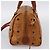 Borsa Boston MCM Logogram Vicetos PVC Pelle 2way Marrone Oro Auth 201891A D'oro - vista 5