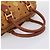 Borsa Boston MCM Logogram Vicetos PVC Pelle 2way Marrone Oro Auth 201891A D'oro - vista 7