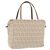 Pouch a mano FENDI Zucchino Canvas Beige Silver Auth ka5985A Argento