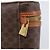 Céline Borsa a mano porta trucchi CELINE Macadam Canvas PVC Pelle Marrone Oro Auth ka6028A D'oro - vista 14
