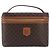 Céline Borsa a mano porta trucchi CELINE Macadam Canvas PVC Pelle Marrone Oro Auth ka6028A D'oro - vista 2
