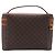 Céline Borsa a mano porta trucchi CELINE Macadam Canvas PVC Pelle Marrone Oro Auth ka6028A D'oro - vista 3