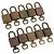 LOUIS VUITTON Set di 10 Lucchetti Lucchetto metallo Oro LV Auth 202431 D'oro