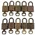 LOUIS VUITTON Set di 10 Lucchetti Lucchetto metallo Oro LV Auth 202431 D'oro - vista 2