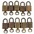 LOUIS VUITTON Set di 10 Lucchetti Lucchetto metallo Oro LV Auth 202431 D'oro - vista 3