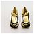 Céline Sandali CELINE PRADA in pelle Set da 2 Beige Oro Auth 193715 D'oro - vista 2