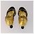 Céline Sandali CELINE PRADA in pelle Set da 2 Beige Oro Auth 193715 D'oro - vista 4