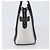 Céline Bolso de mano CELINE Luggage Micro shopper de cuero blanco con herrajes dorados Auth 198867A - vista 4
