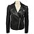 Veste Moto Zip en Cuir d'Agneau Noir Rag & Bone