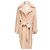 Acne Studios Einreihiger Bouclé-Mantel mit Gürtel in Powder Pink