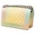 Borsa a tracolla Chanel Small Quilted Caviar Rainbow Boy Flap Verde - vista 2