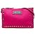 Borsa a tracolla Prada Tessuto Studded Etiquette Rosa