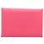 Hermès Calvi Duo Kartenetui aus Epsom in Rosa Pink