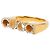 Gucci vergoldeter Ring mit Strass-Logo S Golden - Ansicht 2