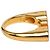 Gucci vergoldeter Ring mit Strass-Logo S Golden - Ansicht 4