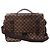 Borsa a tracolla Louis Vuitton Broadway Damier Ebene in marrone N42270 Rosso