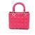 Borsa 2Way Lady Dior Medium in pelle Cannage di Christian Dior in Rosa Grigio - vista 2