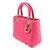 Borsa 2Way Lady Dior Medium in pelle Cannage di Christian Dior in Rosa Grigio - vista 4