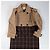Marni Checkered Two-Tone Trench Coat, Size 38 Brown - view 14