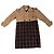 Marni Checkered Two-Tone Trench Coat, Size 38 Brown - view 3
