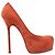 Autre Marque Saint Laurent Tribute Two Brown Suede Pumps, Size 37.5 EU Marrone