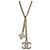 Collar de cadena Chanel Coco Mark Dorado