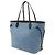 Borsa Tote Louis Vuitton Epi Denim Neverfull MM Blu - vista 3